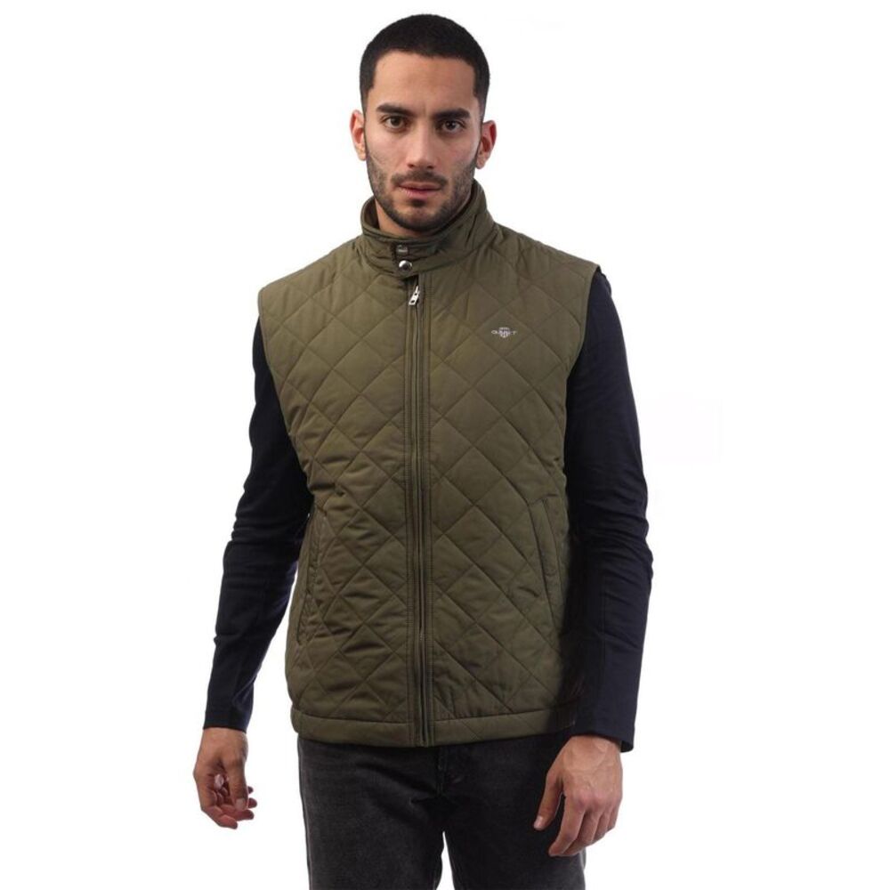 Gant Mens Quilted Vest / Green